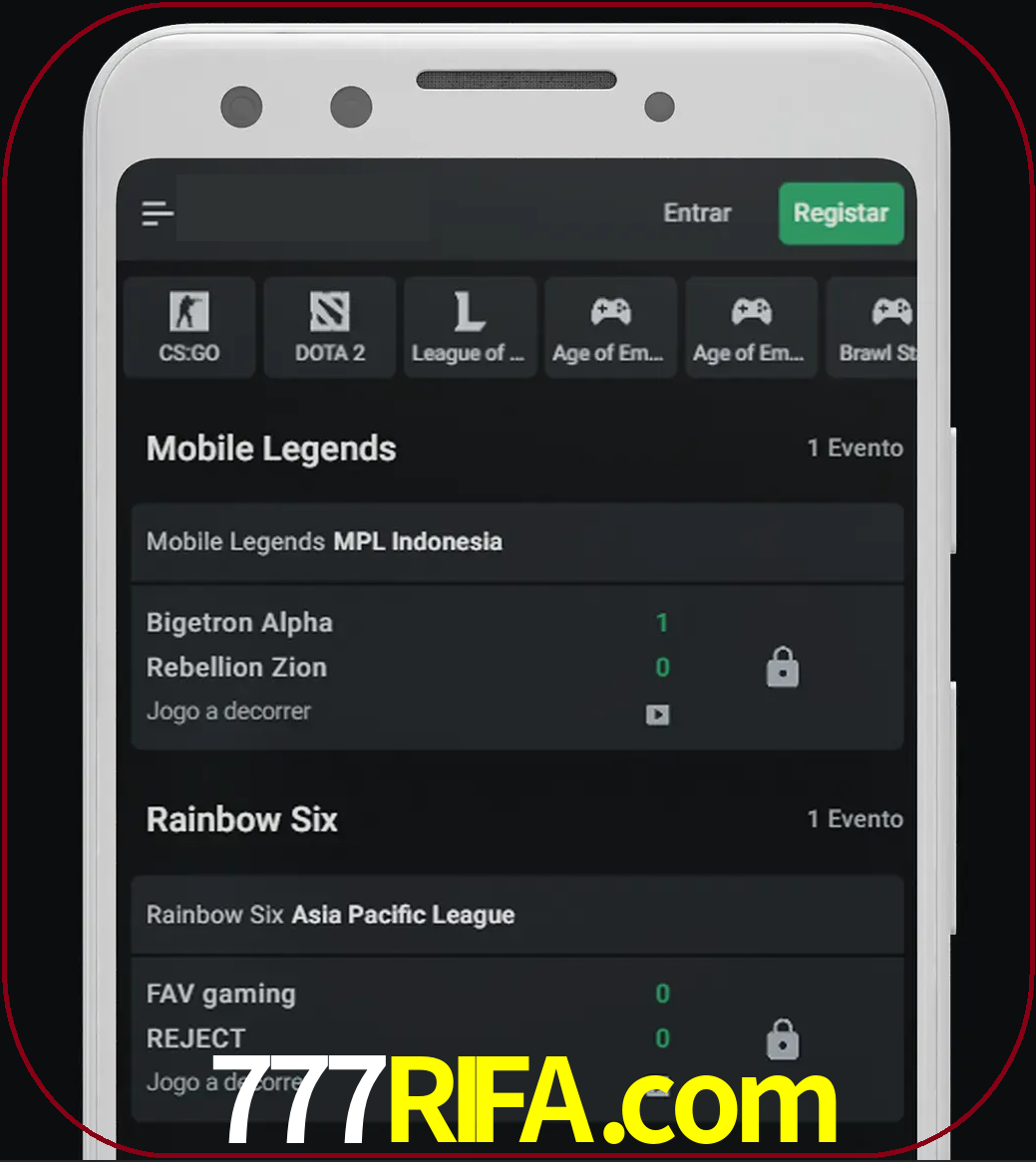 Esportes permitem apostar nos maiores torneios.