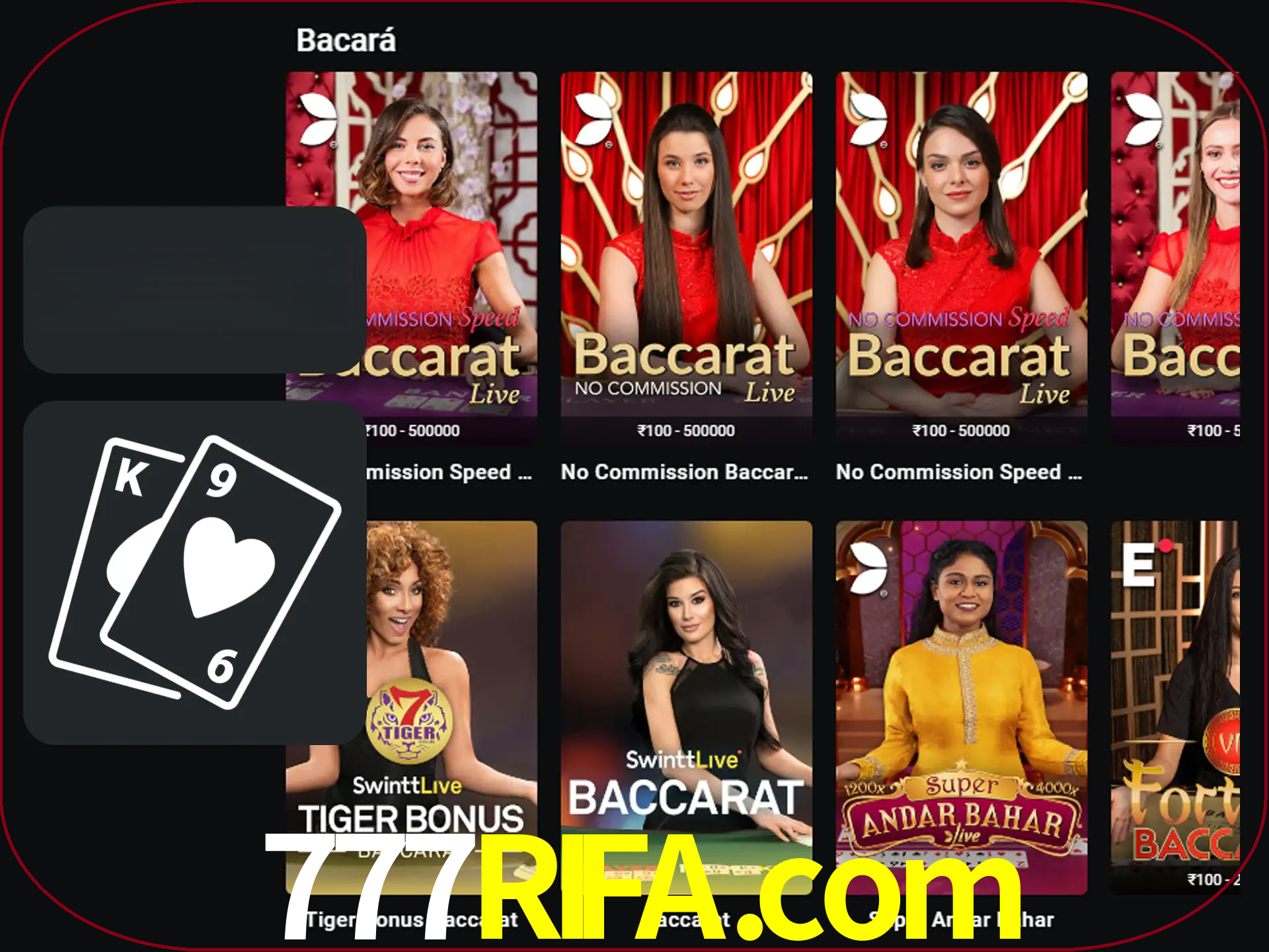 Ganhe muito dinheiro jogando jogos de bacará.