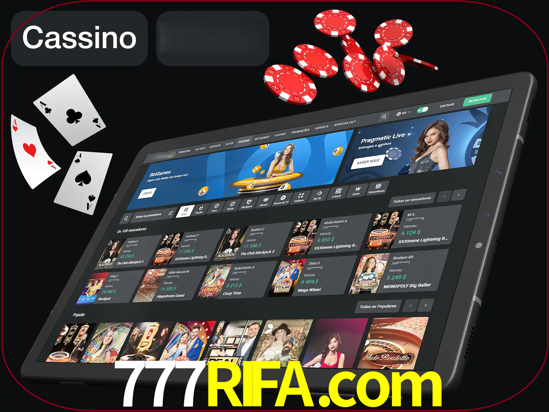 Jogue vários jogos de cassino em nosso cassino.