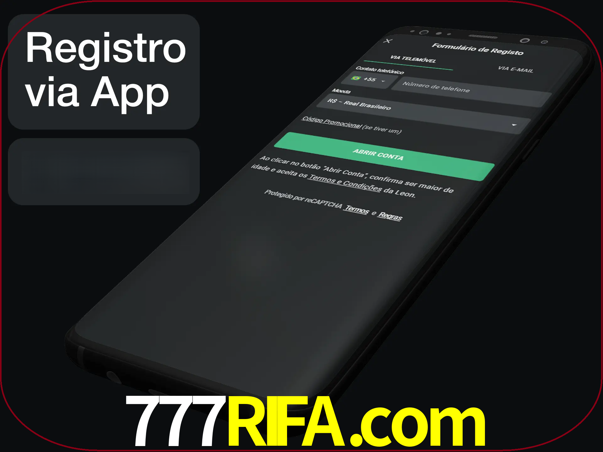 Registre-se quiclly em LeonBet usando o aplicativo.